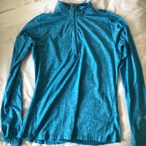 Nike Women Running Dri-fit 1/4 Zip Size M in Blue